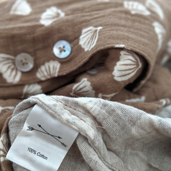 Rylee + Cru seashell button front midi skirt - Picture 2 of 6